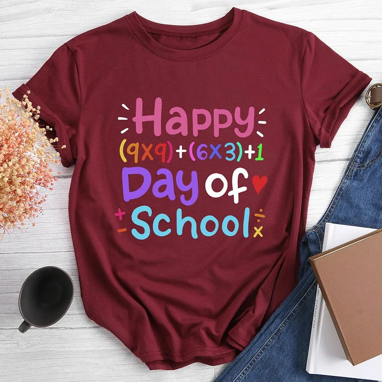 100 Days of School Math Teacher T-shirt Tee -012362