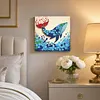 DIY Pre-Framed Whale Button Art Canvas Kit