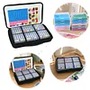 Transparent Diamond Painting Storage Box Set with Handle Bag & Stickers Diamond Painting Storage Case Portable Bead Storage Box for Diamond Painting Accessories and Tools (32PCS)