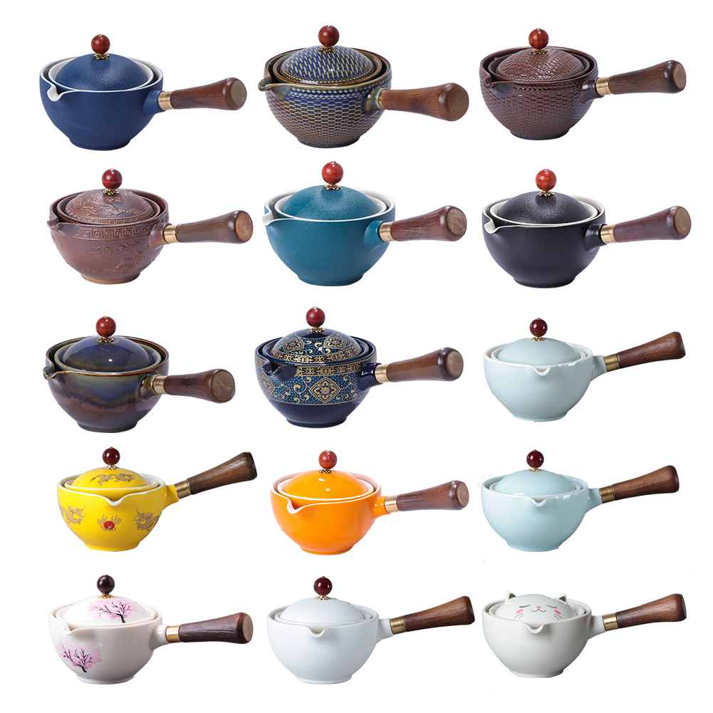 

Portable Chinese Gongfu Kung Fu Tea Cup Set Rotating Ceramic Teapot Teaware, The, 501 Original