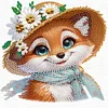 Diamond Painting-DIY Crystal Rhinestone Flowers and Fox