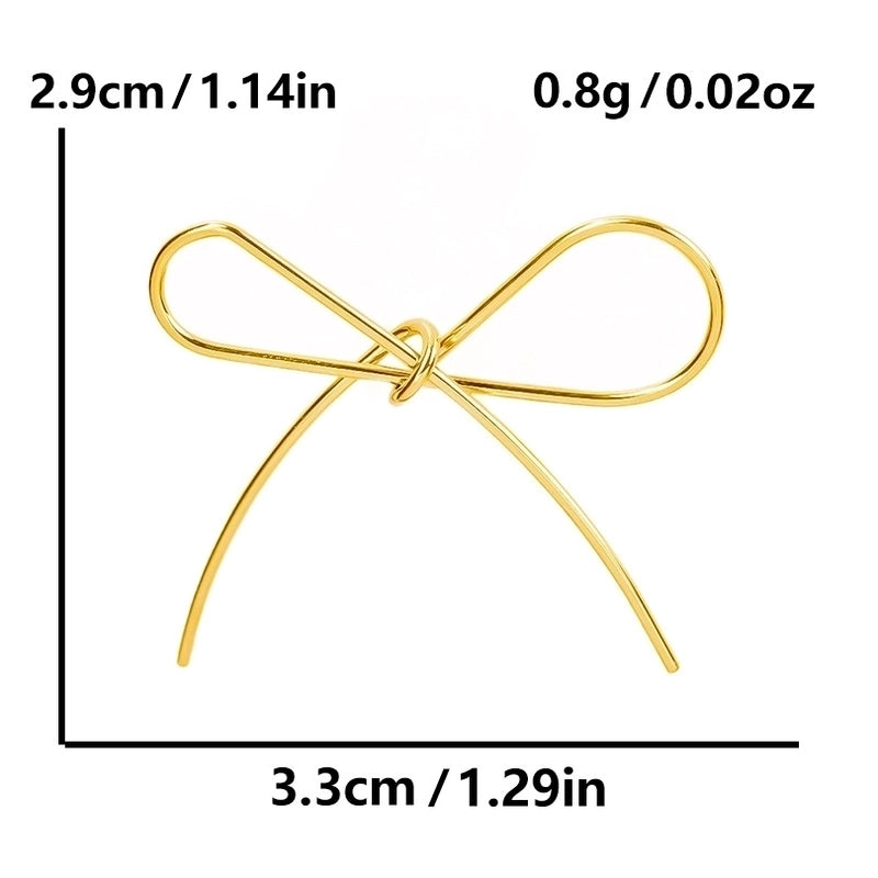 5 Pieces 28*20mm 28*42mm 33*29mm 304 Stainless Steel 18K Gold Plated Bow Knot Polished Pendant
