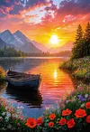 Luxury AB Velvet Diamond Painting Kit - Landscape
