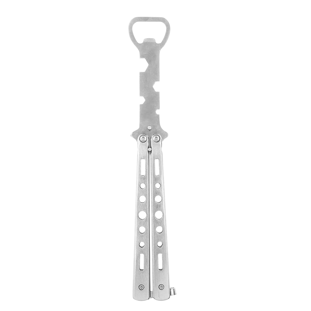 

Metal Butterfly Knife Beer Bottle Opener Training Tool with Spanner Wrench, 501 Original