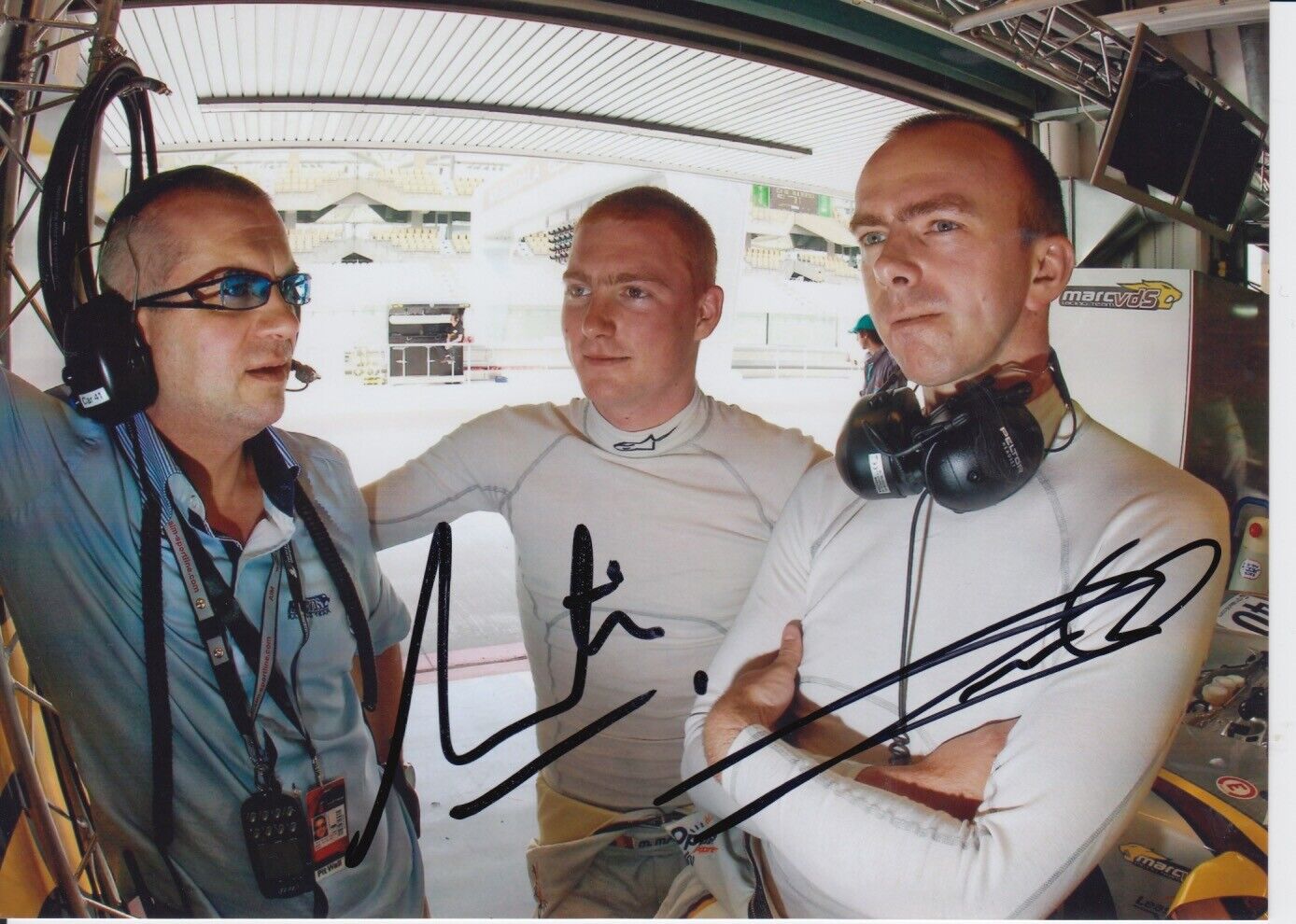 Bas Leinders and Maxime Martin Hand Signed 7x5 Photo Poster painting - FIA GT Championship 4.