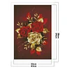Golden Rose-Full Embroidery 3 Strands 11CT Stamped Cross Stitch-30*60CM-Large Size