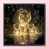 Tiger Family-14CT Counted Cross Stitch 40*40cm/15.75*15.75in