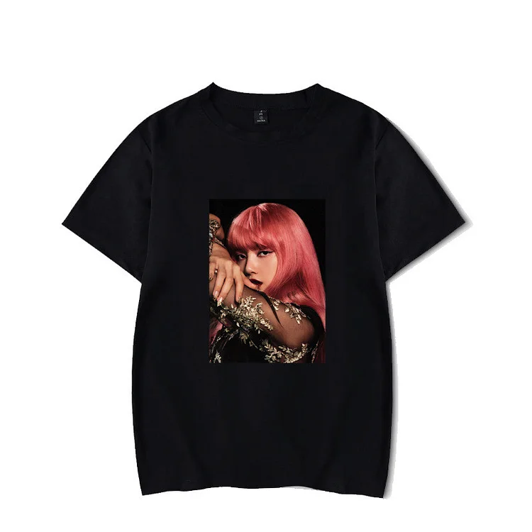 濃いピンク系統 BLACKPINK LISA 5TH ANNIVERSARY フォトTシャツs | www