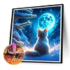 Diamond Painting-DIY Full Round Drill Star Cat