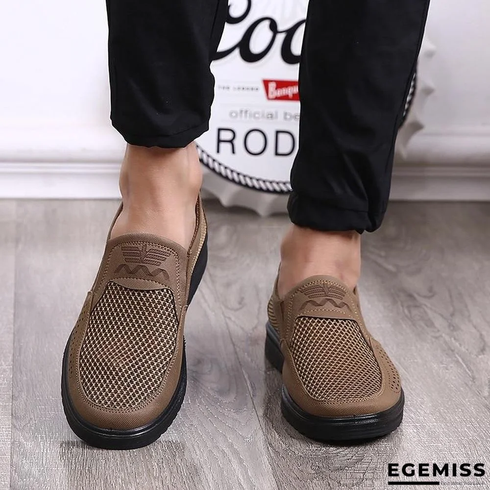 Men's Casual Mesh Flats Loafer Comfortable Soft Oxford Shoes | EGEMISS