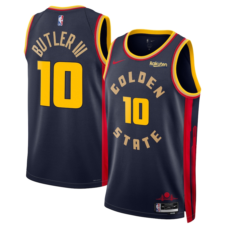 Unisex Jimmy Butler III Navy Golden State Warriors Badged Swingman Jersey - City Edition mysite