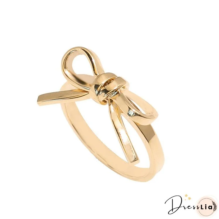 Bow Ring Personalized Three Dimensional Fashion