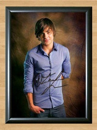 Zac Efron High School al 17 Again Signed Autographed Photo Poster painting Poster Print Memorabilia A2 Size 16.5x23.4