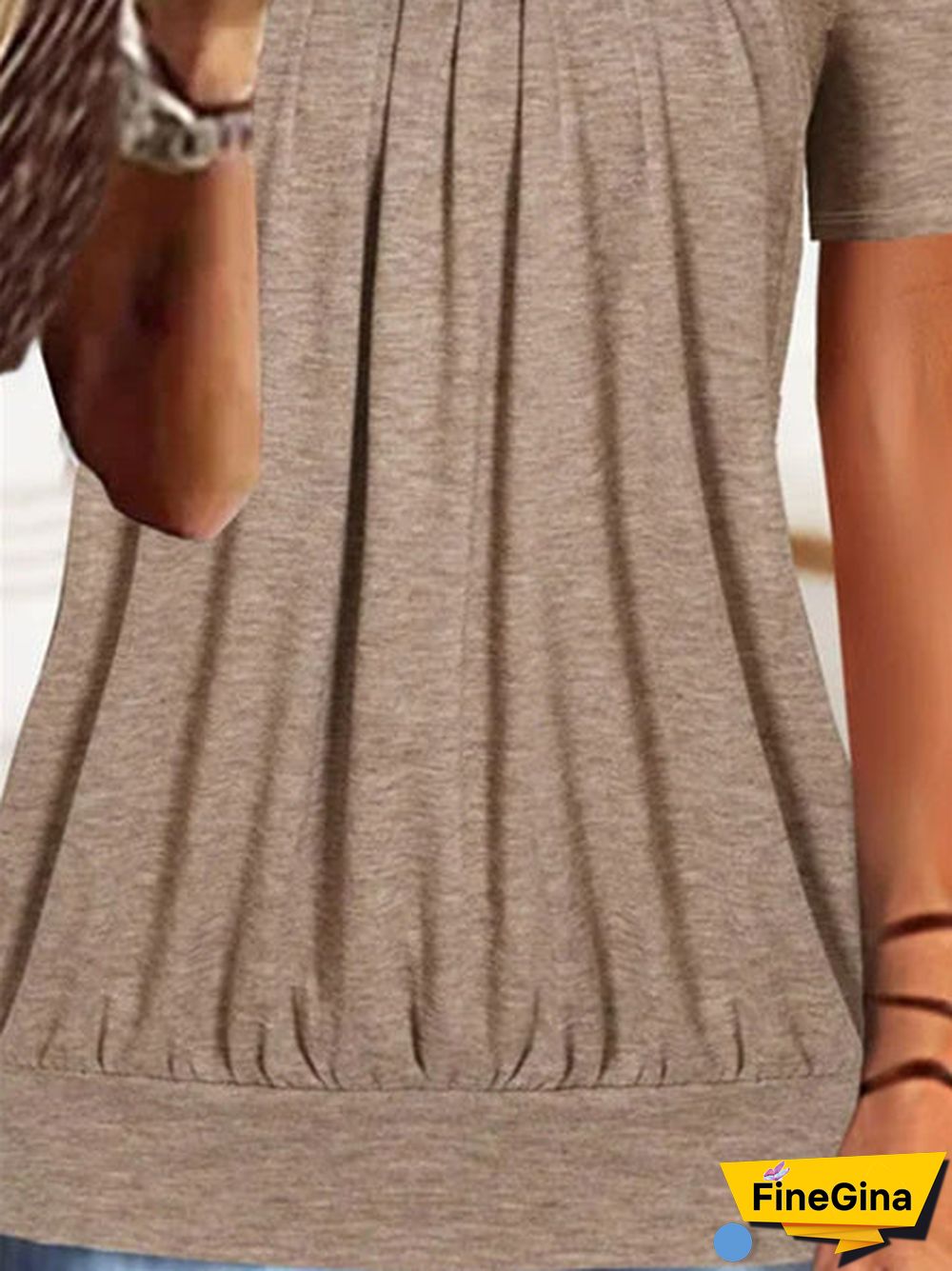 Women's Short Sleeve Scoop Neck Casual Top