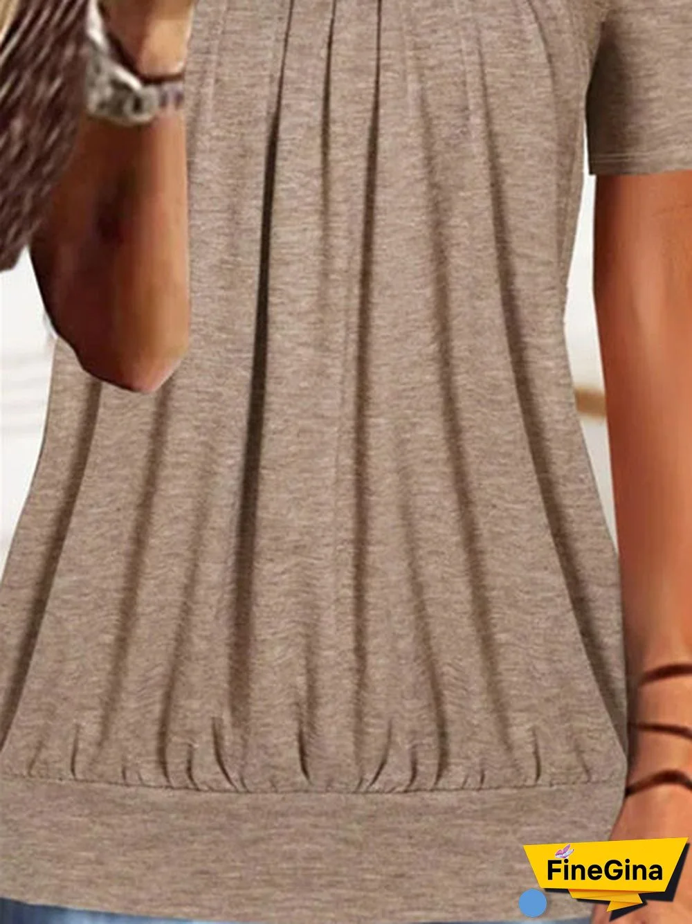 Women's Short Sleeve Scoop Neck Casual Top