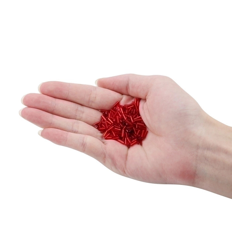 1 Set 2 * 7mm Hole 1~1.9mm Glass Solid Color Beads