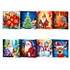 8 Pcs/Set Diamond Painting Christmas Greeting Card