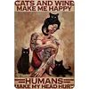 Black Cat And Girl - Vintage Metal Signs(12*16Inch)-Pin-up-girls
