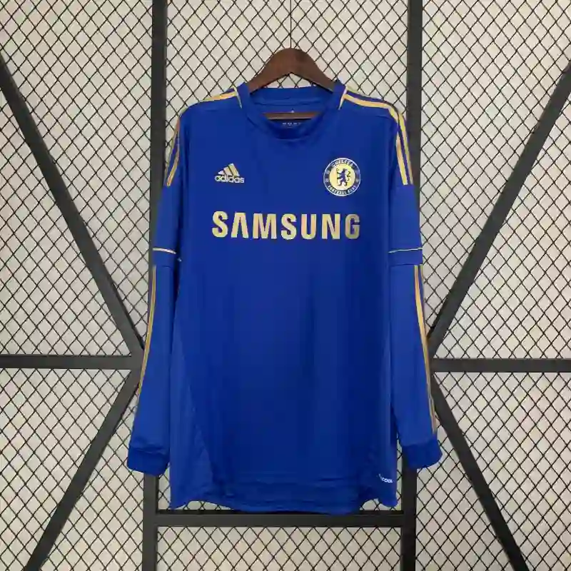 Retro 2012-13 Chelsea Long Sleeved Soccer Jersey Home