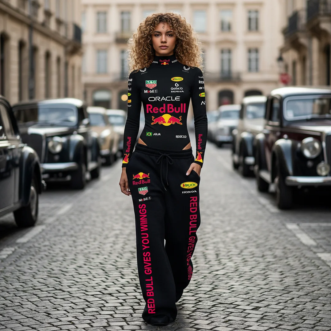 Fashion Racing Print Suit