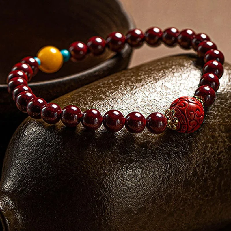 Tibetan Cinnabar Blessing Bracelet