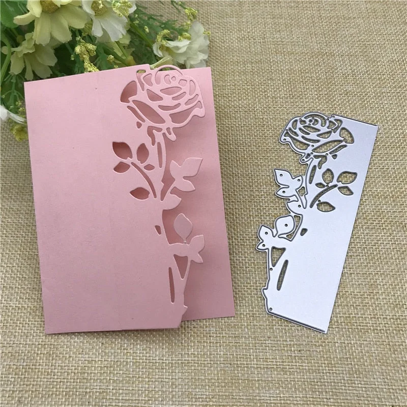 Rose Leaves border Metal Cutting Dies Stencils Die Cut for DIY Scrapbooking Album Paper Card Embossing