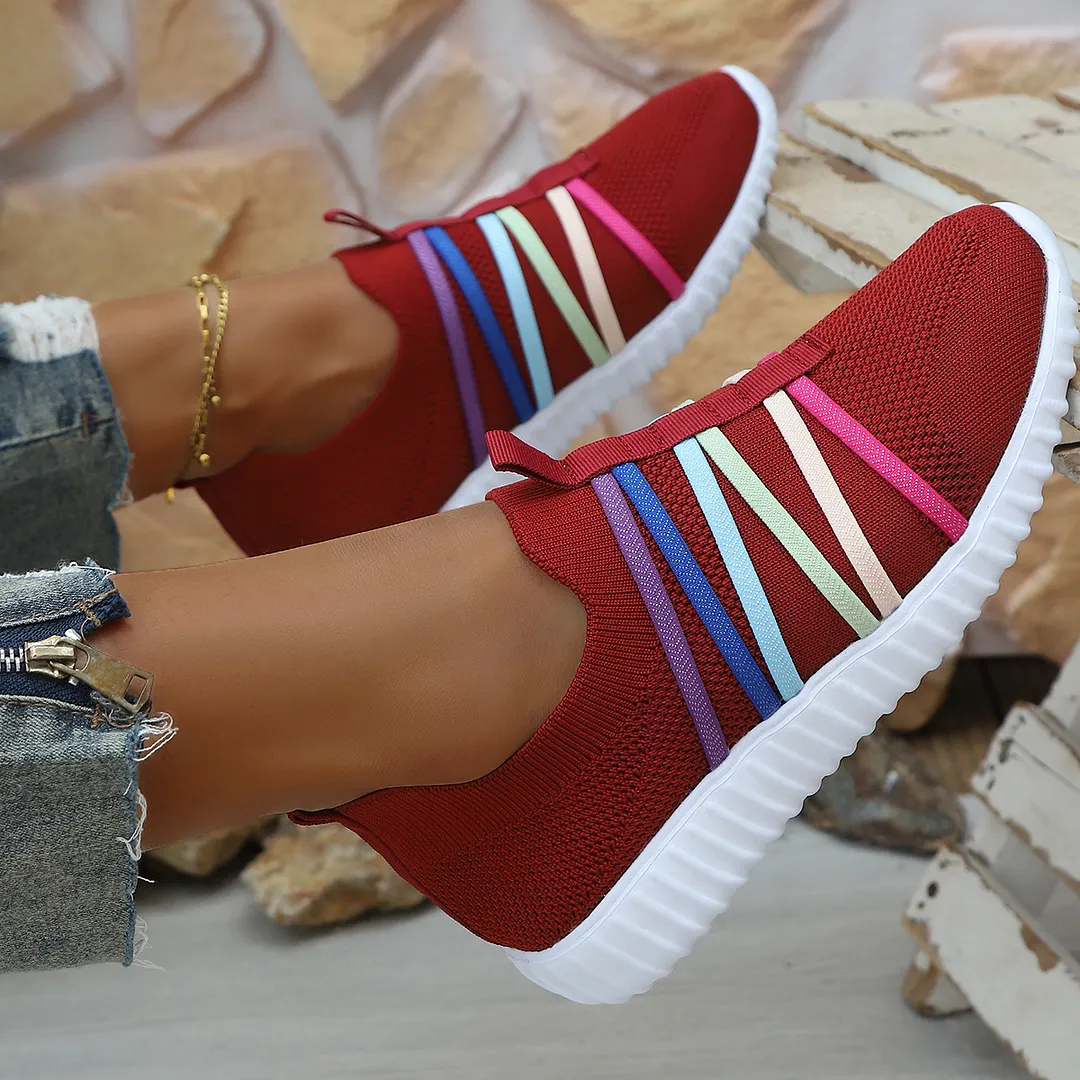 Breakj Breakj Women's Shoes Summer New Flying Shoes Large-Size Leisure Single Shoes Light Pedal Sneakers