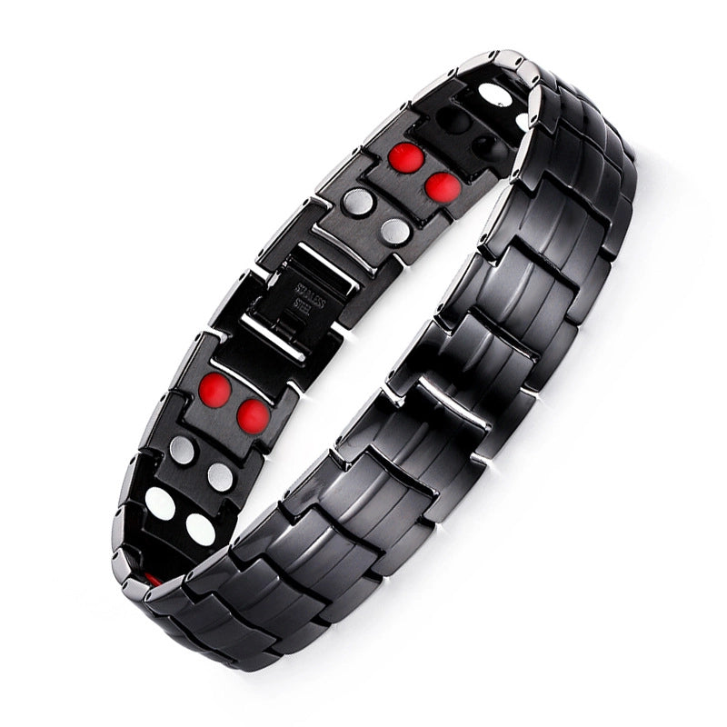 Special Fashion Simple Titanium Steel Bracelet Turtle Back Stainless Steel Bracelet Titanium Magnetic Negative Ion Energy Men’s Bracelet