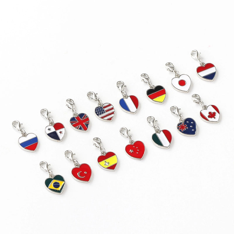 1 Piece Zinc Alloy American Flag Pendant Jewelry Accessories