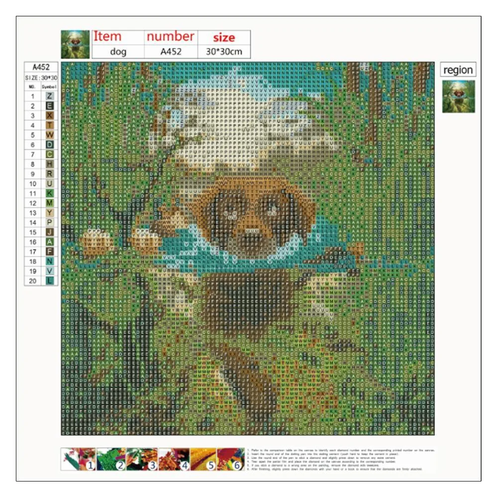 Diamond Painting - Full Round Drill - Swimming Dog(30*30cm)