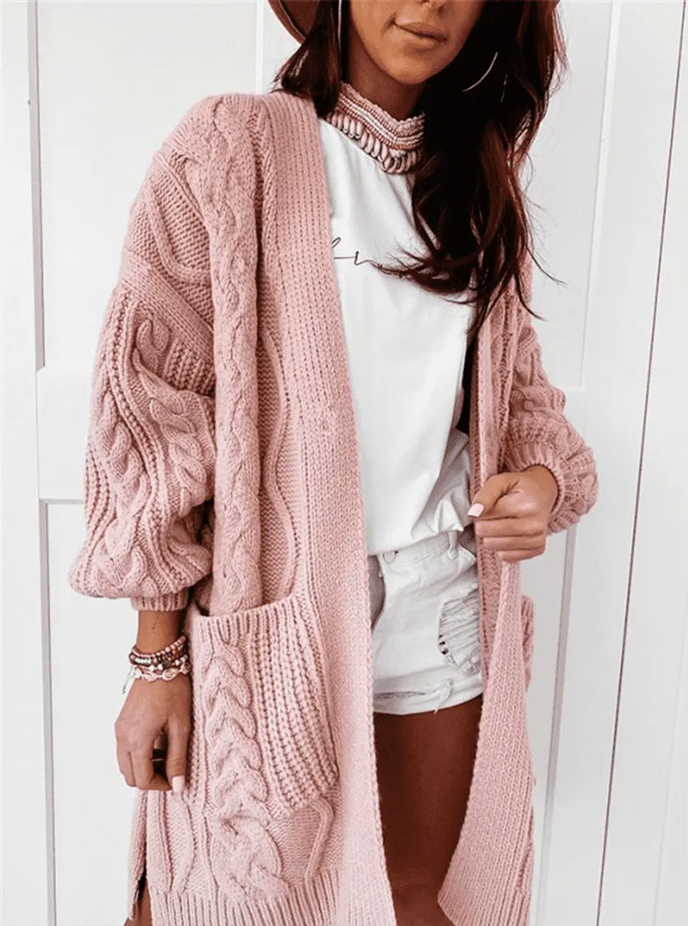  thdmladies Cashmere Warm Knitted Cardigan thedmladies
