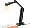 4K USB Document Camera, 8MP Webcam & Visualiser for A3 Size with Dual Microphones, 3-Level LED Light, Image Invert, Foldable for Live Demo, Work with Windows, macOS and Chrome OS