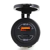 60W Car Motorcycle Charger 12V/24V QC 4.0 Type C QC 3.0 USB Fast Charging Socket