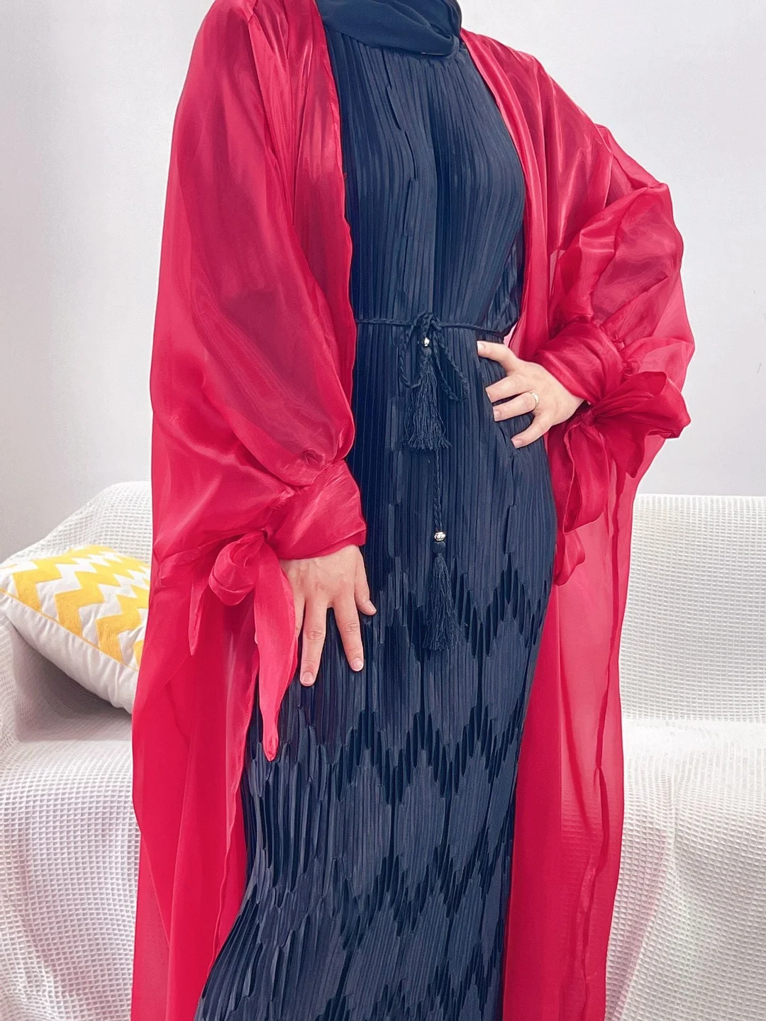 Uveng Sleeve Summer Elegant Wine Red Dresses