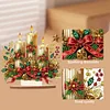 Wooden Special Shaped Christmas Candle Diamond Painting Tabletop Ornaments Kit