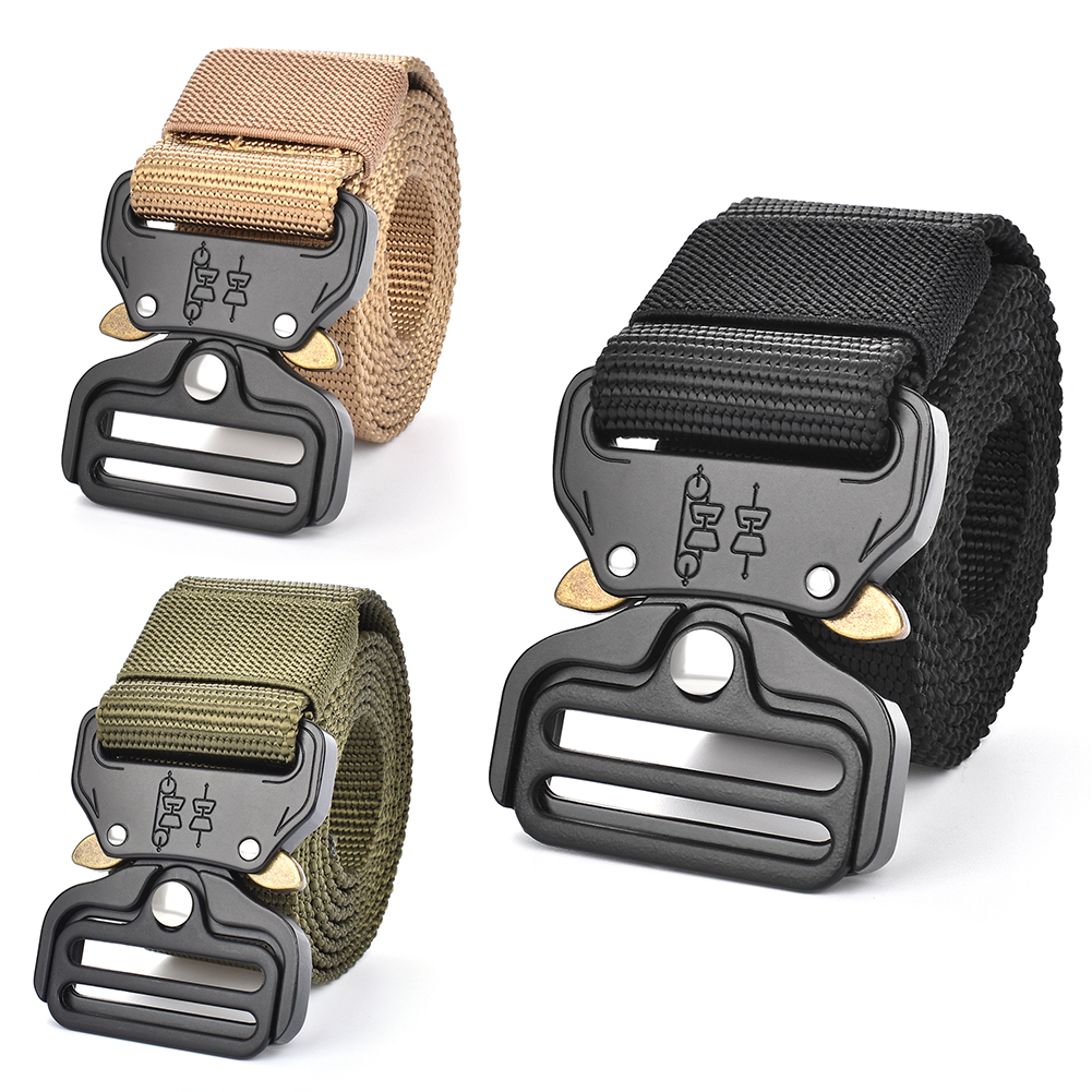 

Outdoor Molle Belt Nylon Casual Rescue Belt Quick Release Combat Waistband, Camel, 501 Original