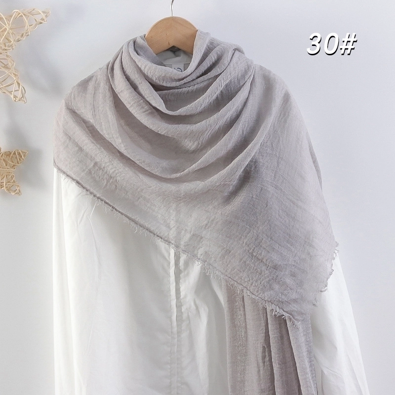 Women’s Elegant Basic Solid Color Cotton And Linen Scarf