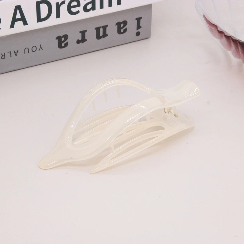 Women’s Lady Classic Style Solid Color Plastic Stoving Varnish Hair Clip