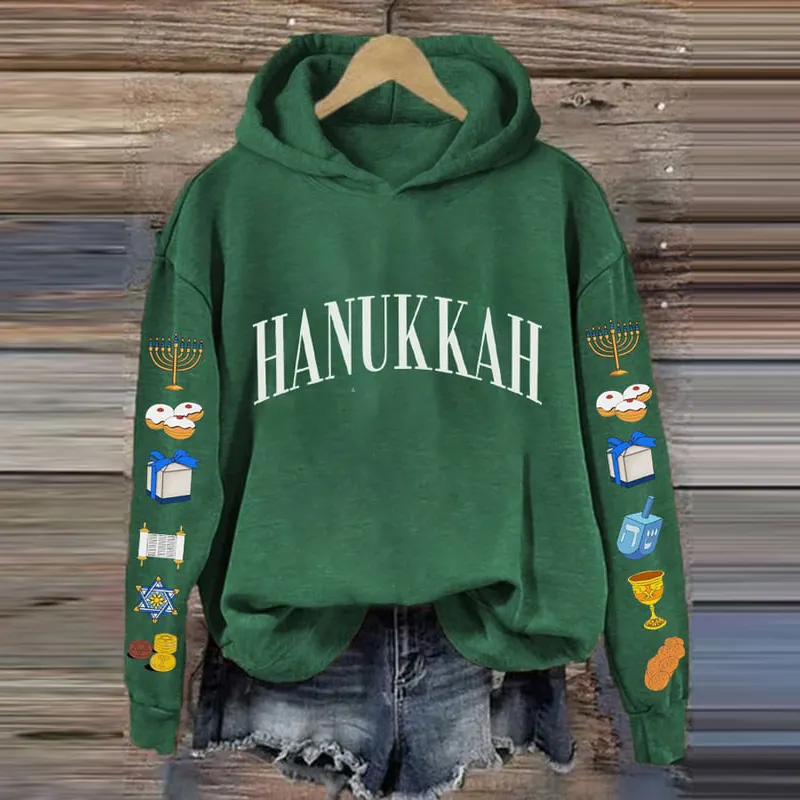 Women's Hanukkah Printed Sweatshirt