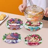 4PCS Diamond Painting Coasters Kit with Holder for Dining Tables (Cupcakes)