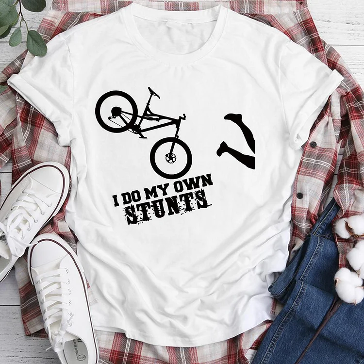 I Do My Own Stunts Funny Mountain Bike Essential  T-shirt Tee -05655-Annaletters