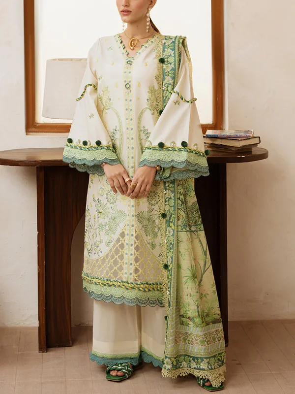 V-neck Printed Top And Trousers Suit