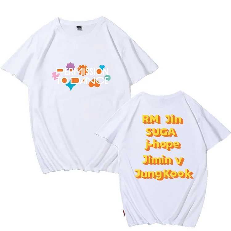 Permission To Dance Printed Candy Color T-shirt