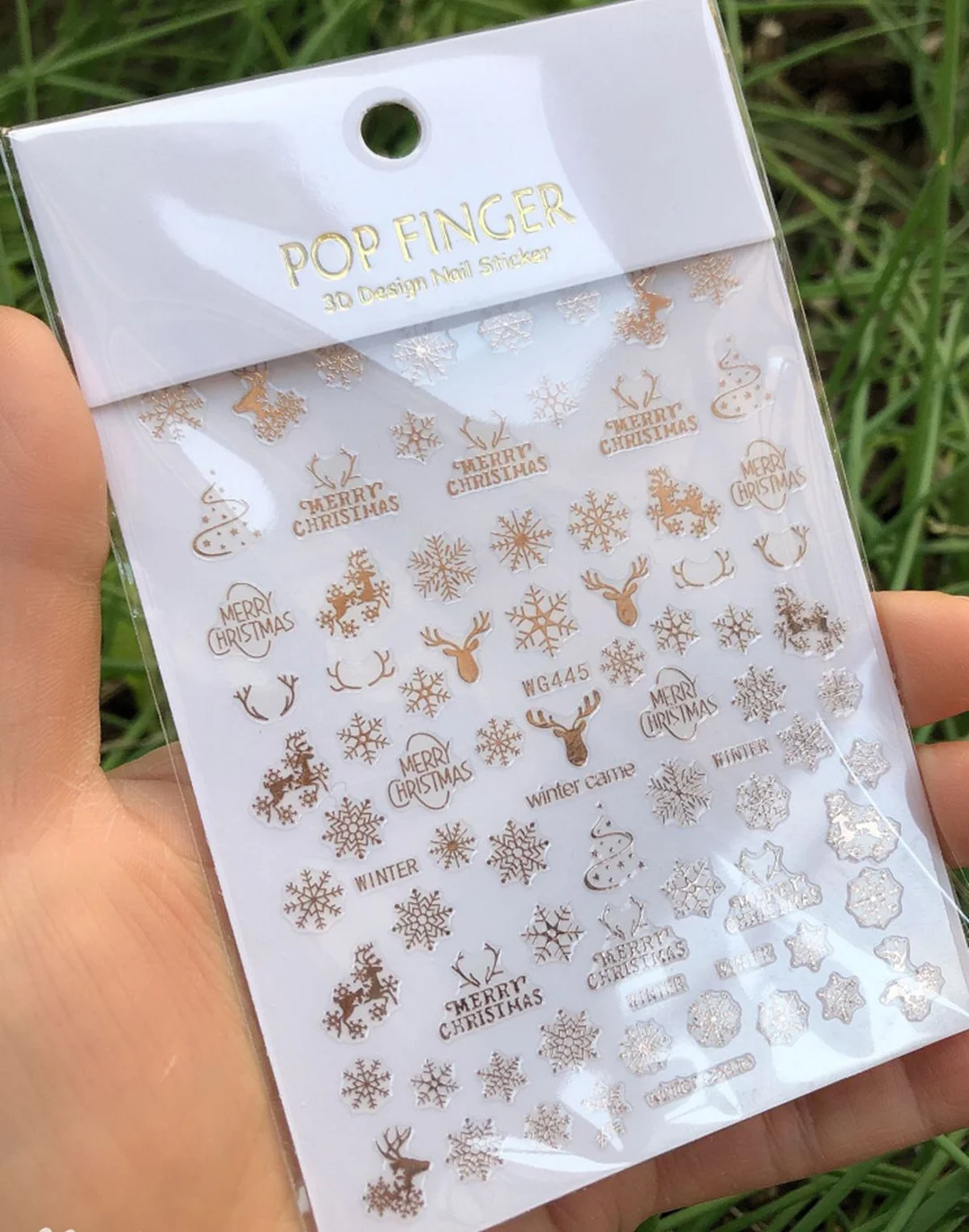 1Pcs Iridescent Silver Laser Snowflakes 3D Nail Stickers Leaves Flowers Summer Self Adhesive Transfer Sliders For Manicures Tips-Nail Inspo