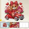 Valentine Day 2D Flat DIY Diamond Art Pendant Diamond Painting Crafts Set (Bear)