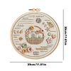 Flower Baskets-DIY Embroidery Kit with Pattern Cotton Threads Needles Hoop 30*30cm/11.8*11.8in