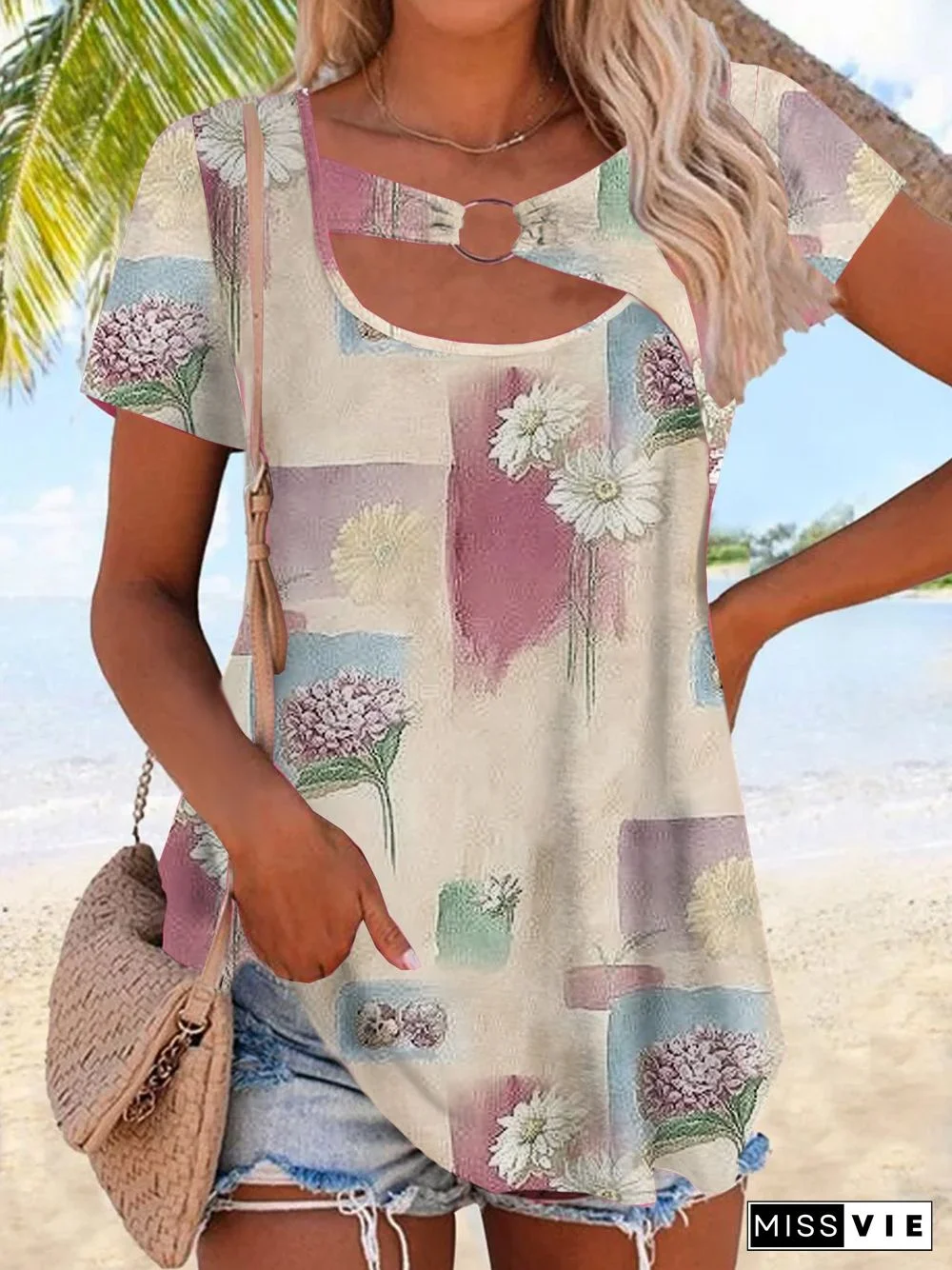 Casual Floral Loose T-Shirt