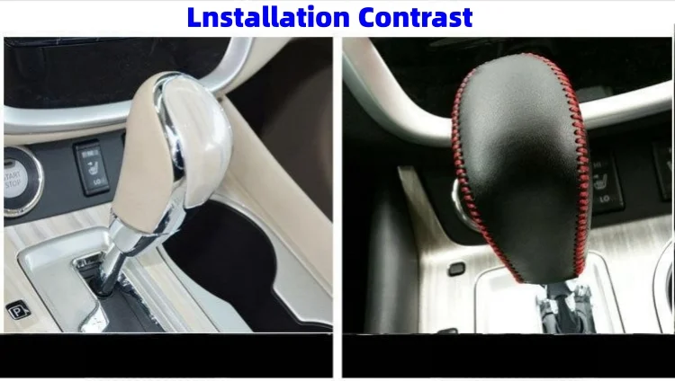 Car custom leather shift handle cover