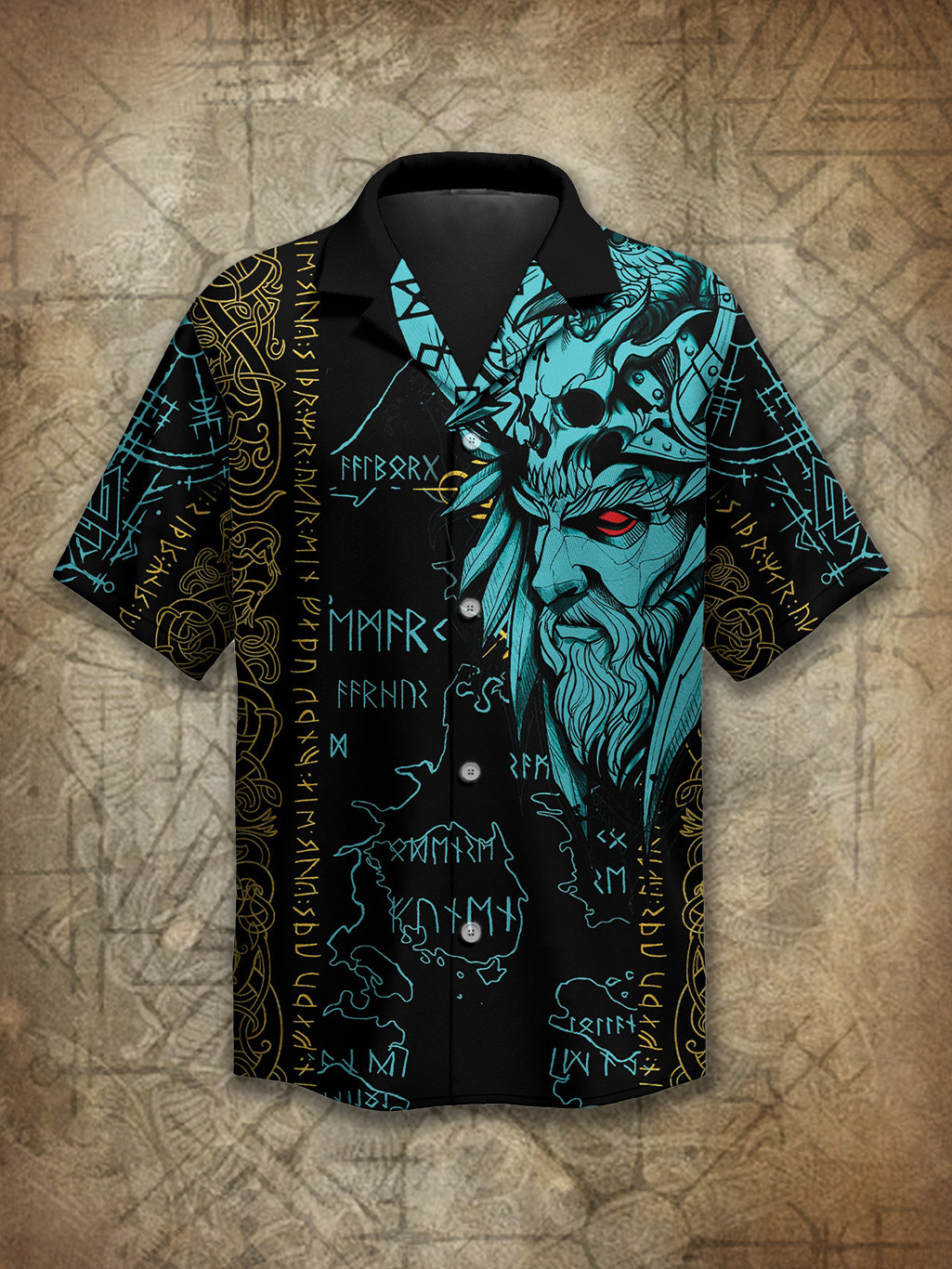 Viking Runes Of Wisdom Totem Spirit Power Heritage Hawaiian Shirt / Rvogue / Rvogue