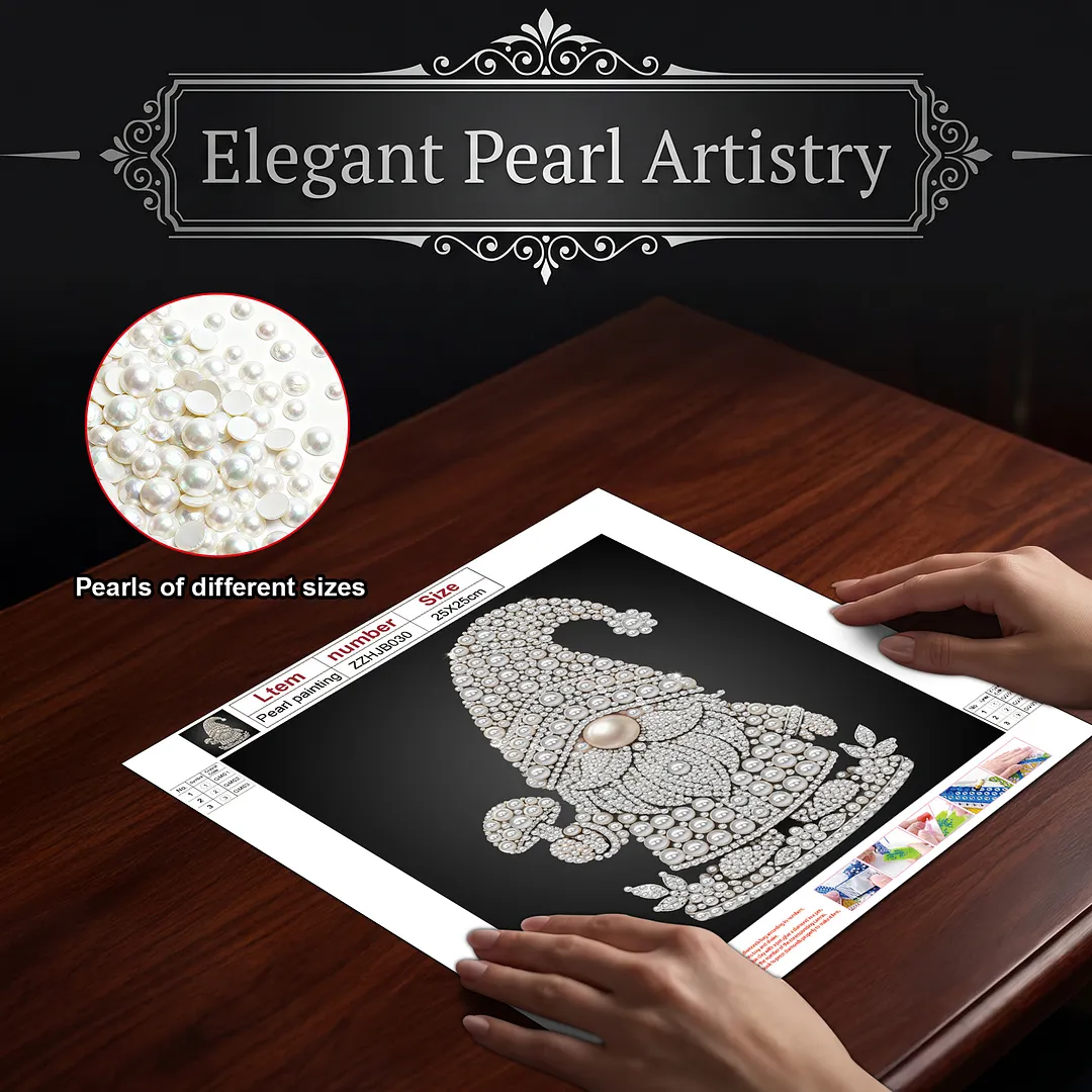 Goblin DIY Pearl Painting Kits for Adults Beginners Home Wall Decor Pearl Gem Paintings Picture Arts Craft 25x25cm Without Frame